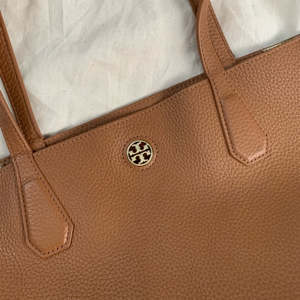 Tory Burch “Bark Brown” Perry Tote Bag